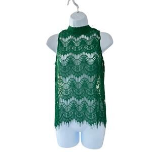 Emerald Green Lace Top